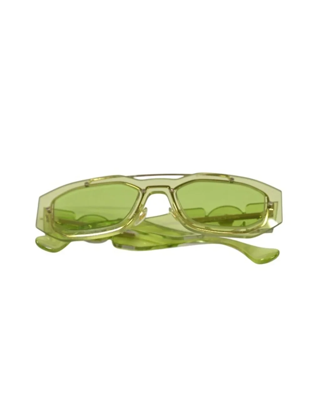 Versace Medusa Biggie Sunglasses in Transparent Green